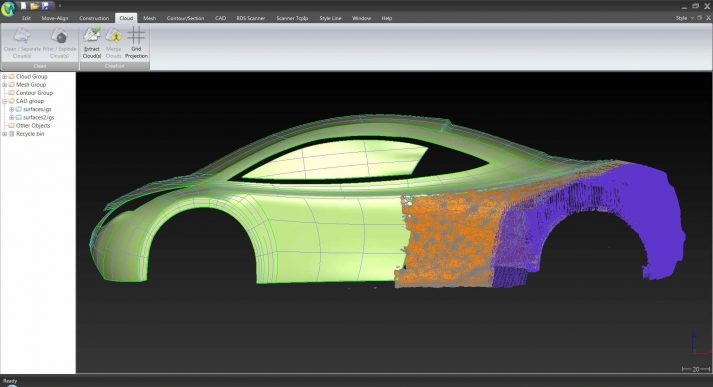 3D scan mesh model auto
