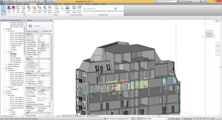 Film 3D modelleren van gebouwen met pointclouds
