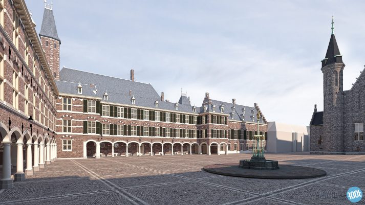 Uitsnede 3D BIM model Binnenhof Den Haag