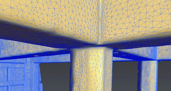 mesh 3D scan kleine driehoekjes